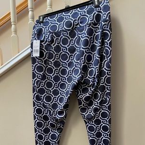 Crown & Ivy Womens Navy Latice Leggings (M)